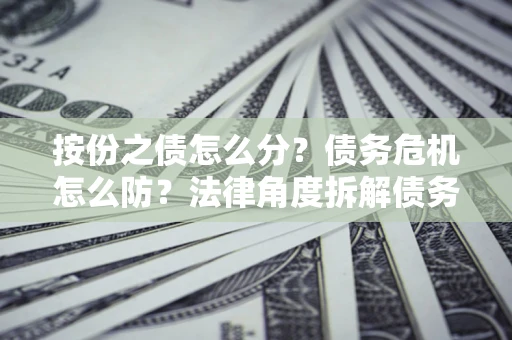 武汉按份之债怎么分？债务危机怎么防？法律角度拆解债务分配与风险自保指南