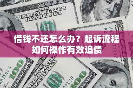 武汉借钱不还怎么办？起诉流程如何操作有效追债