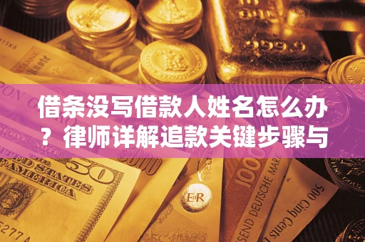 武汉借条没写借款人姓名怎么办？律师详解追款关键步骤与证据链构建