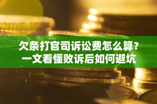 武汉欠条打官司诉讼费怎么算？一文看懂败诉后如何避坑