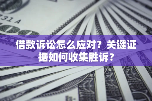 武汉借款诉讼怎么应对？关键证据如何收集胜诉？